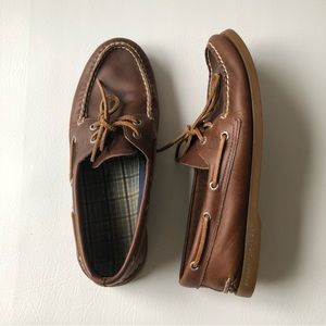 Sperry Top Sider Men's Boat Shoes Size 9 Brown Leather